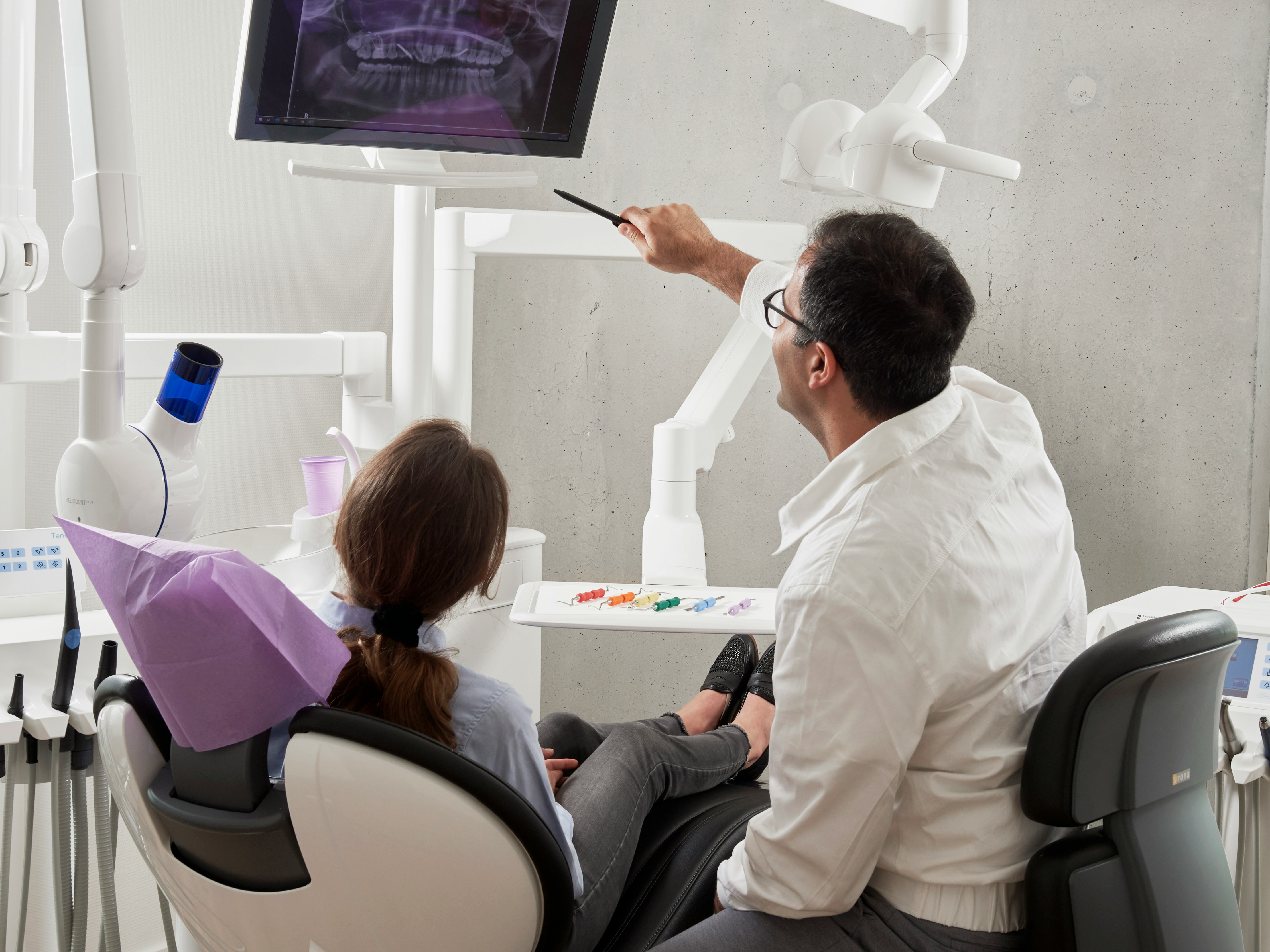 Doctor examining patient